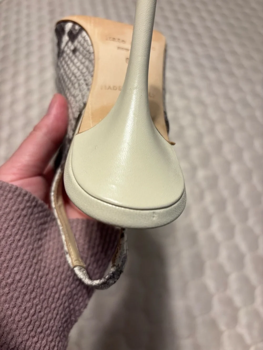 Kate Spade Snakeskin Lace-Up Slingback Heels 8.5 Made in Italy $330 NEW - Picture 7 of 11